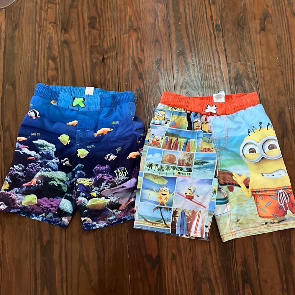 COPY - Boys size S swim trunks. Cat and Jack and Despicable Me.